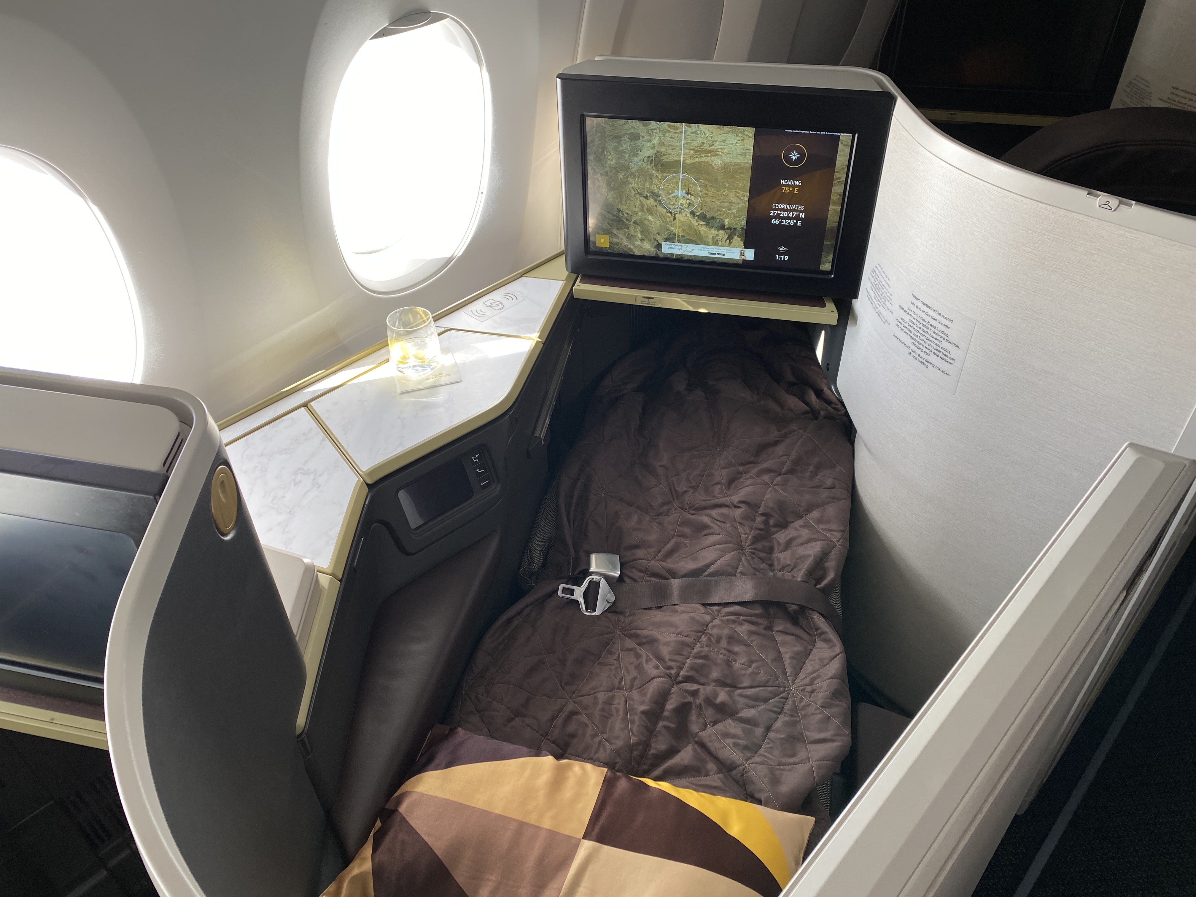 Etihad Airways A35K Business Class Bed